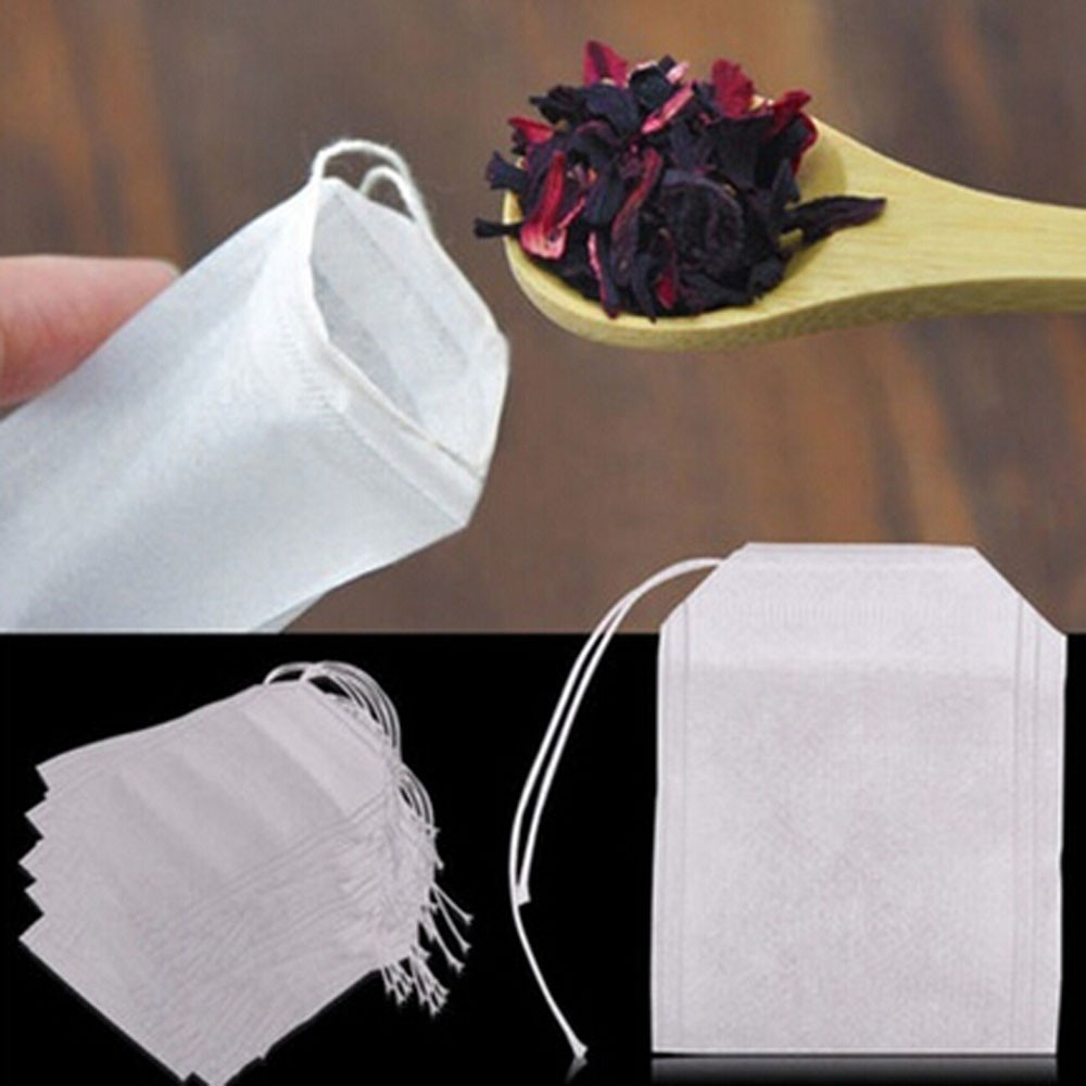 100 PC  Ƽ  ڿ  ΰ       F8223/100 pcs Empty Teabags String Heat Seal Filter Paper Herb Loose Tea Bag F8223